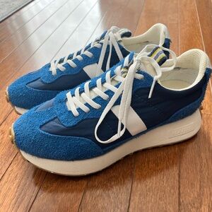 SeaVees Women’s Suede Blue and White Vintage Sneakers